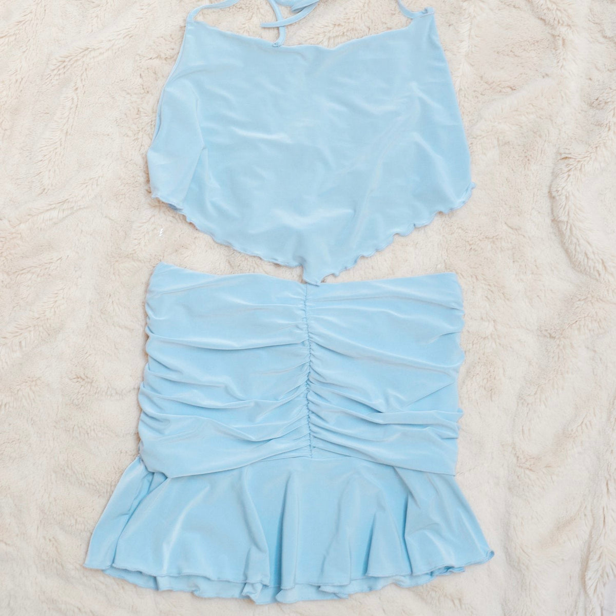 Gisel Blue Skirt Set - FINAL SALE