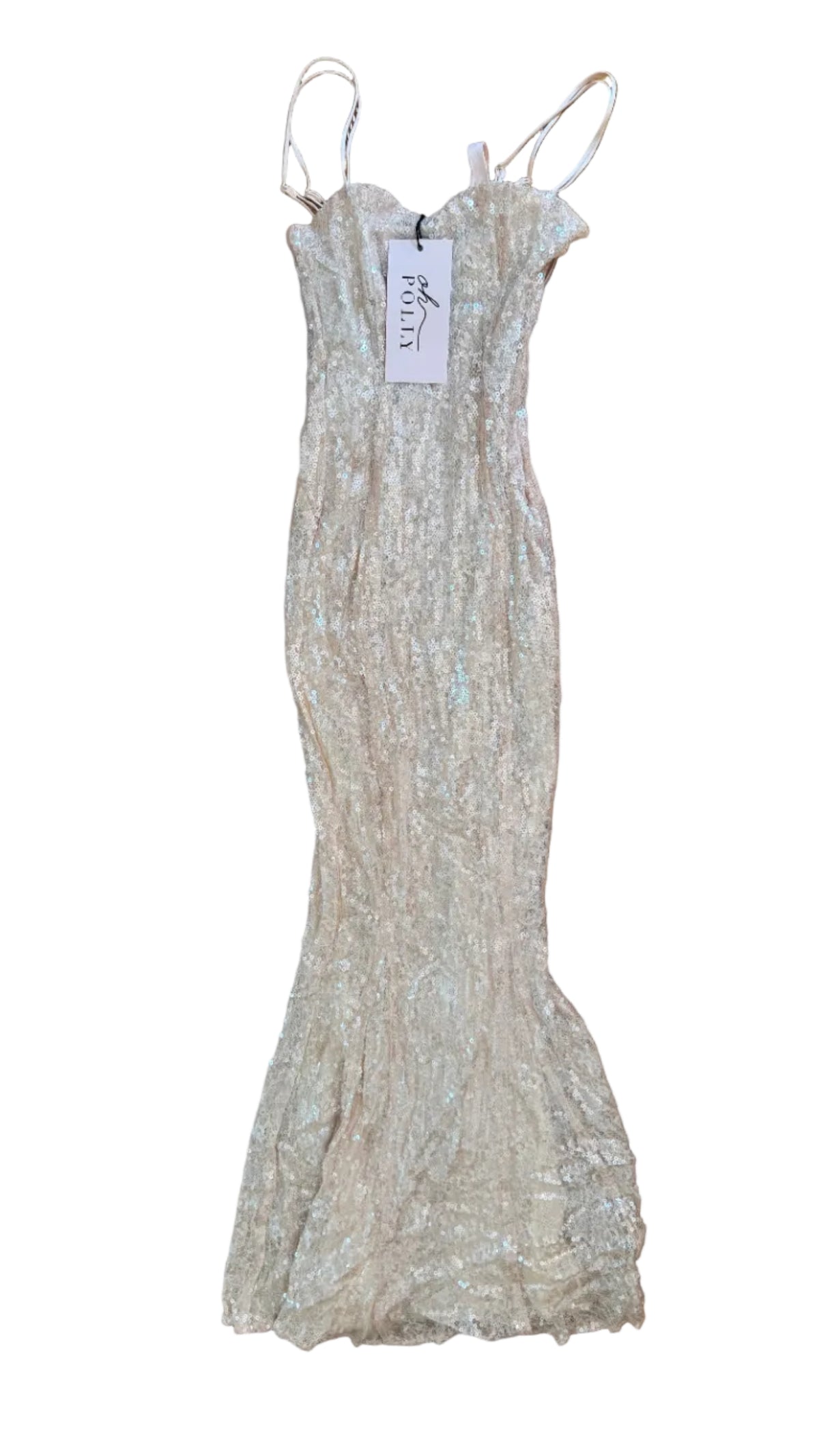 Oh Polly - Silver Sequin Maxi Dress - XS (New With Tags)