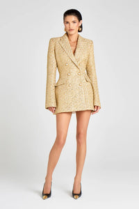 Nadine Merabi - Monica Gold Blazer Dress - XS (New with Tags)