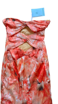 Peppermayo - Melrose Satin Chiffon Maxi Dress - Sunset Floral - XXS (New With Tags)