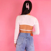 Into You White Long Sleeve Top - FINAL SALE