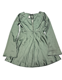 Lulu - Satin Bell Sleeve Mini Dress - M (Like-New)