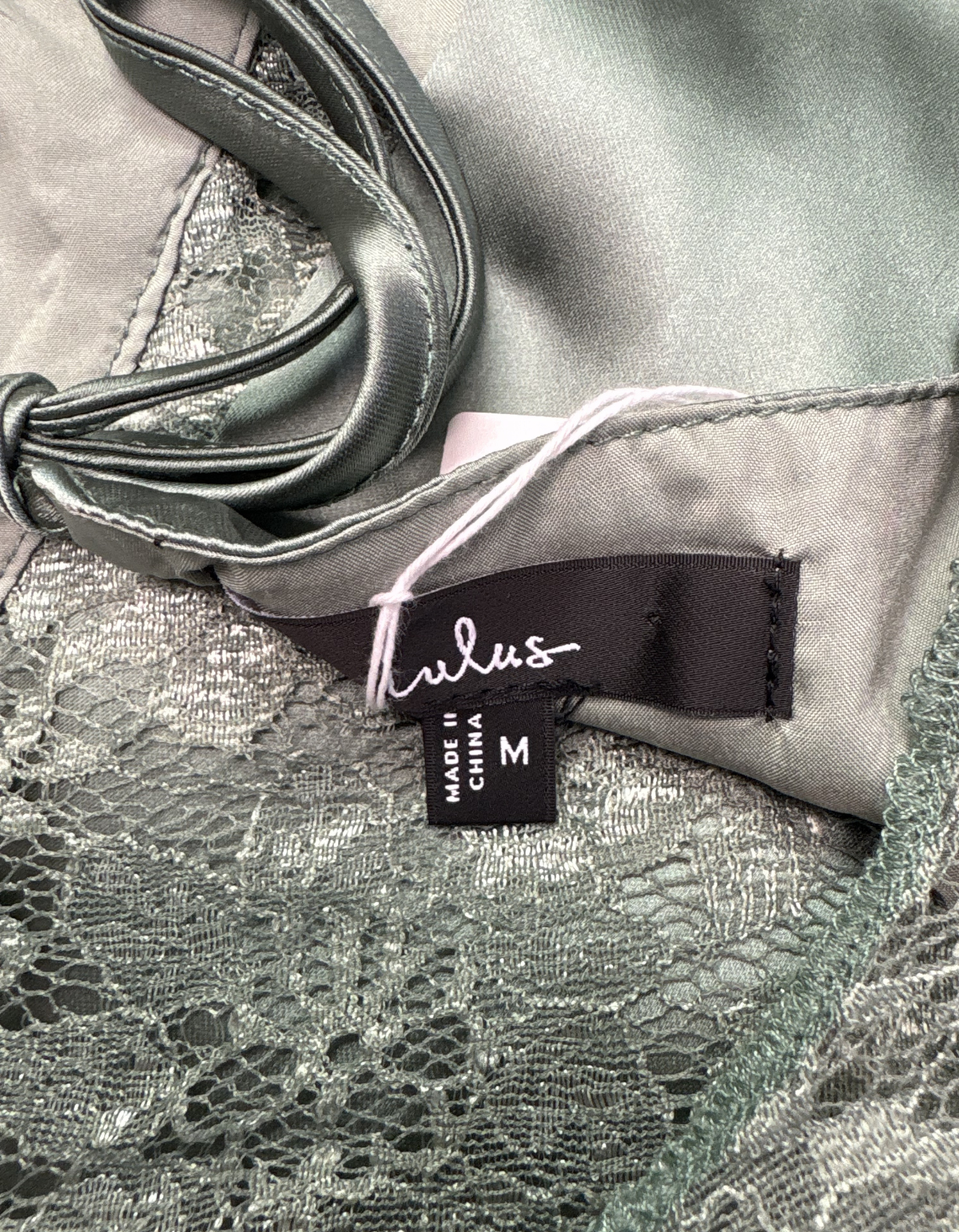 Lulu - Satin Bell Sleeve Mini Dress - M (Like-New)
