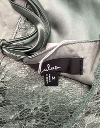 Lulu - Satin Bell Sleeve Mini Dress - M (Like-New)