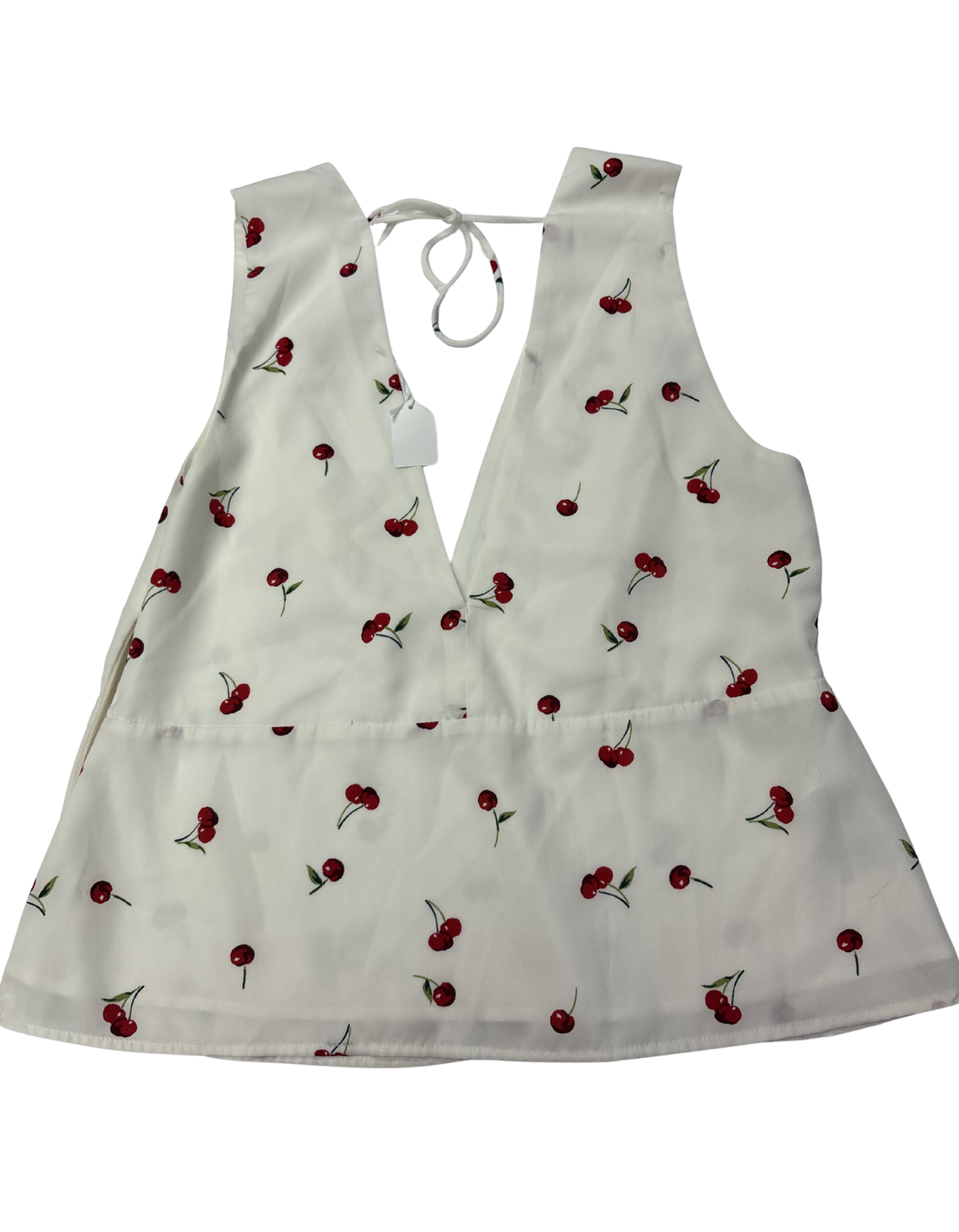 Abercrombie & Fitch - Satin Sleeveless Cherry Top - M (Like New)