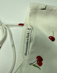 Abercrombie & Fitch - Satin Sleeveless Cherry Top - M (Like New)