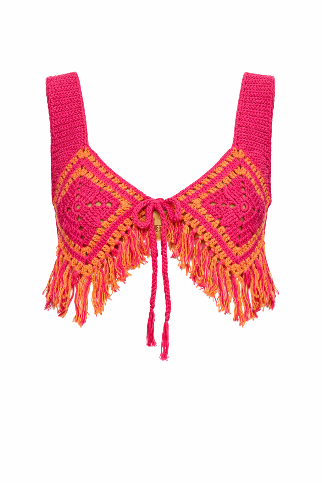 Camila Coelho - Mira Hand Crochet Fringe Top - S (Like-New)