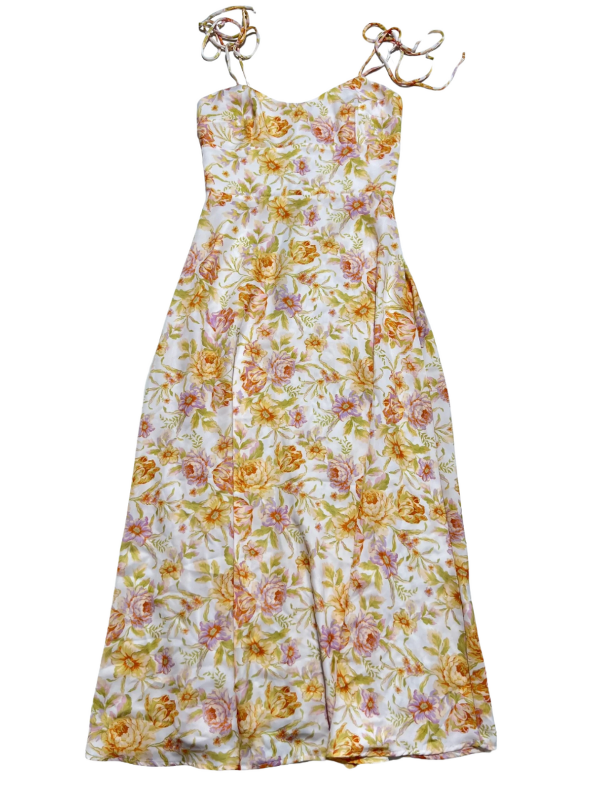 Resa- White Floral Maxi Dress