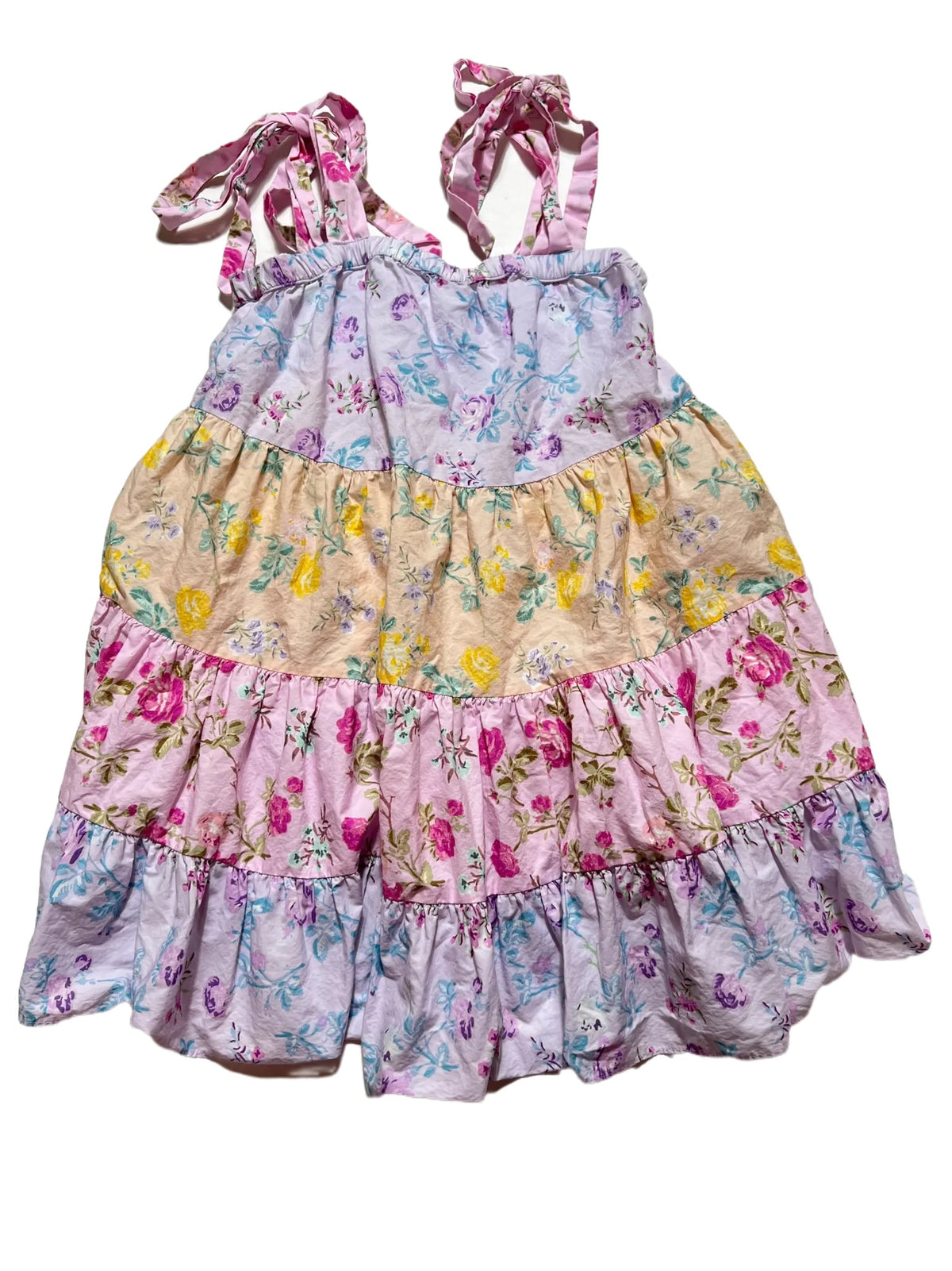 LoveShackFancy- Floral Tiered Mini Dress