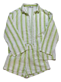 NA-KD- Green Striped Short Set