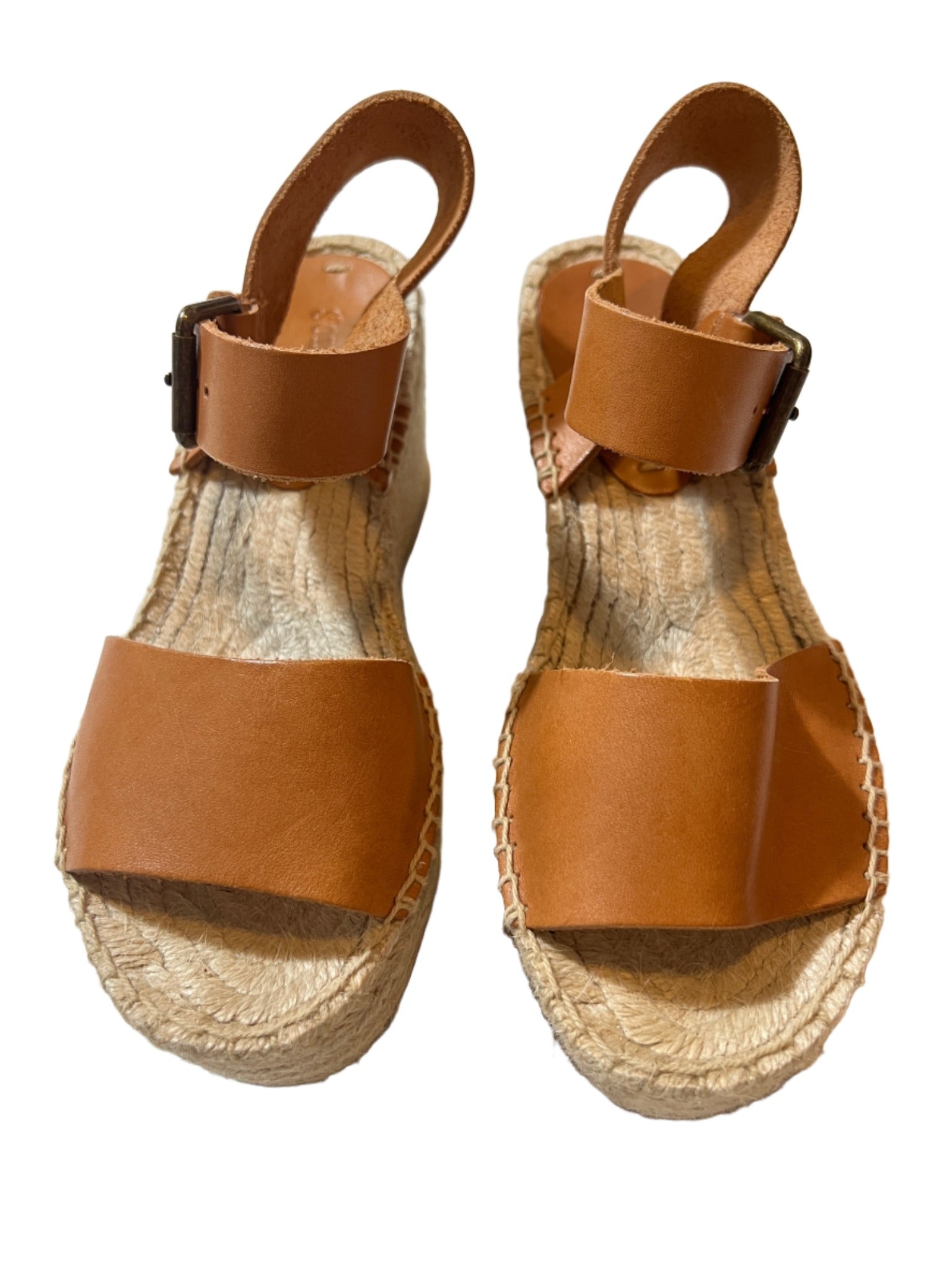 Soludos- Tan Ratan Platform Sandals – DETOURE - Main Image
