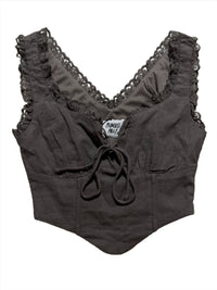 Princess Polly- Brown/Gray Corset Top