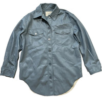 Wilfred- Blue Leather Button Down