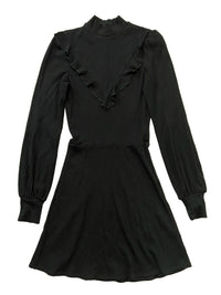 Reformation- Black Long Sleeve Mini Dress