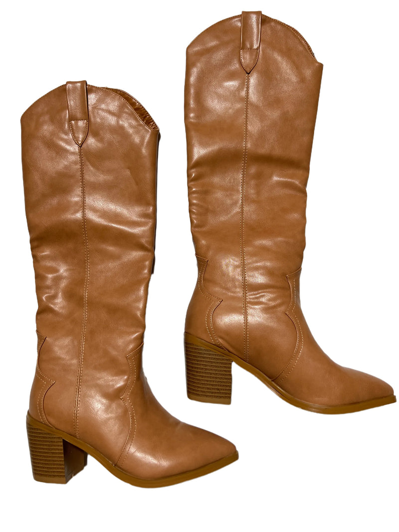 Pretty Little Thing Tan Boots