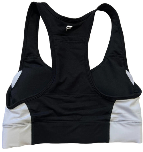 Fabletics- Black and White Sports Bra - NEW WITH TAGS