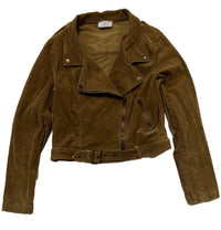 Sage The Label- Brown Corduroy Biker Jacket