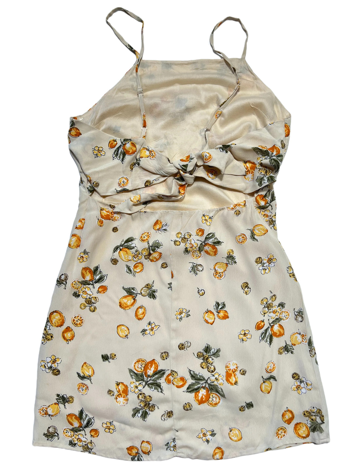 Sage- Tan Fruit Mini Dress