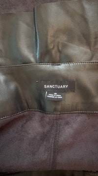 Sanctuary - Faux Leather Black Mini Skort - Size 10 (Like New)
