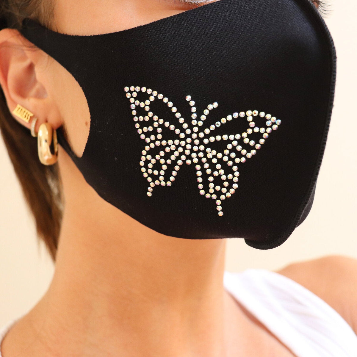 Rhinestone Butterfly Mask - FINAL SALE