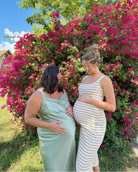 Petal and Pup - Tan Striped Maxi Dress