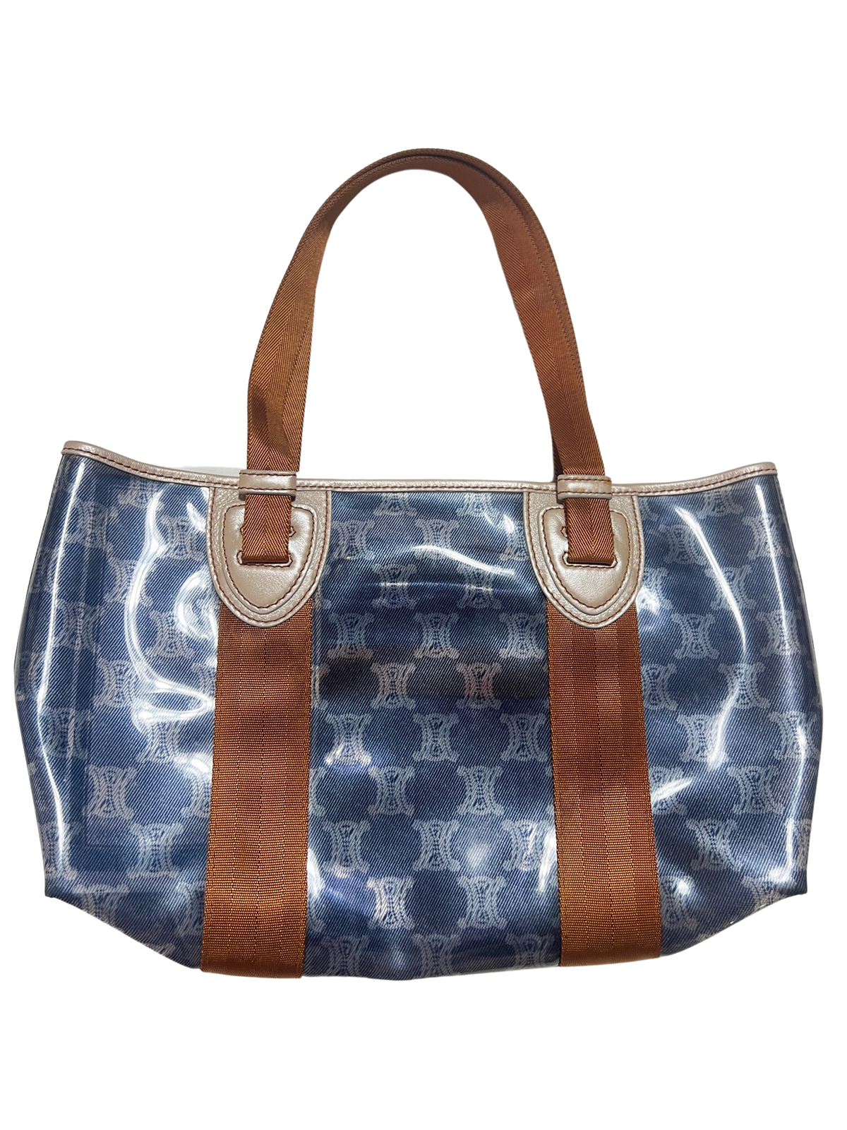 Celine- Designer Brown and Blue Handbag NEW