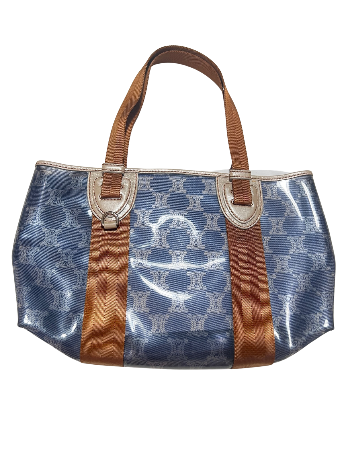 Celine- Designer Brown and Blue Handbag NEW
