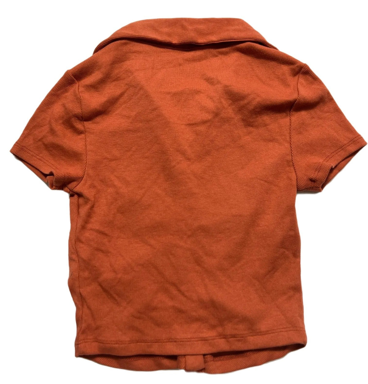 Aeropostale- Orange Ruched Short Sleeve Top