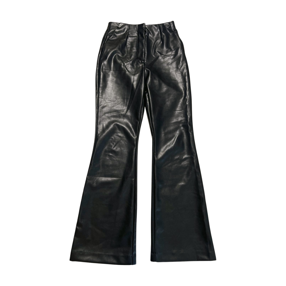 Abercrombie & Fitch- Vegan Leather Flare Pants
