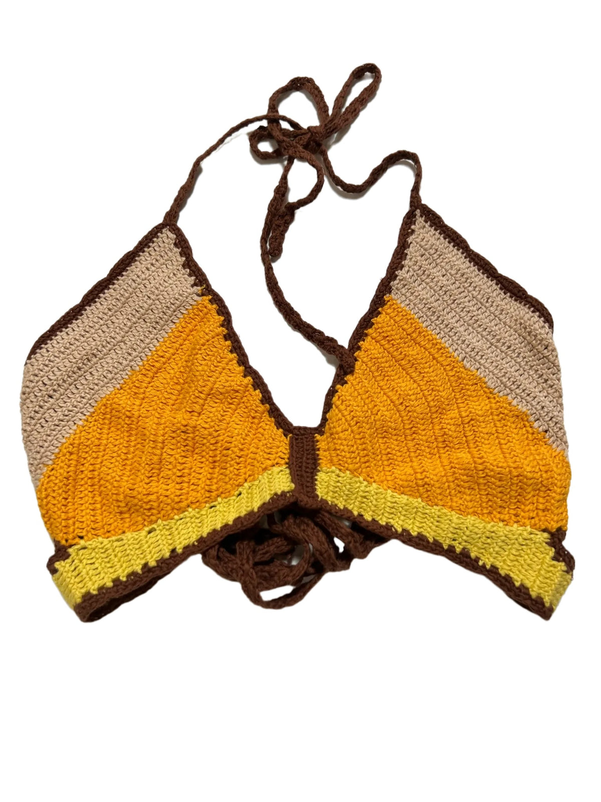 Princess Polly- Orange Crochet "Butterfly" Top