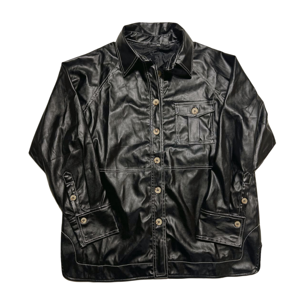 Papermoon- Black Pleather Jacket