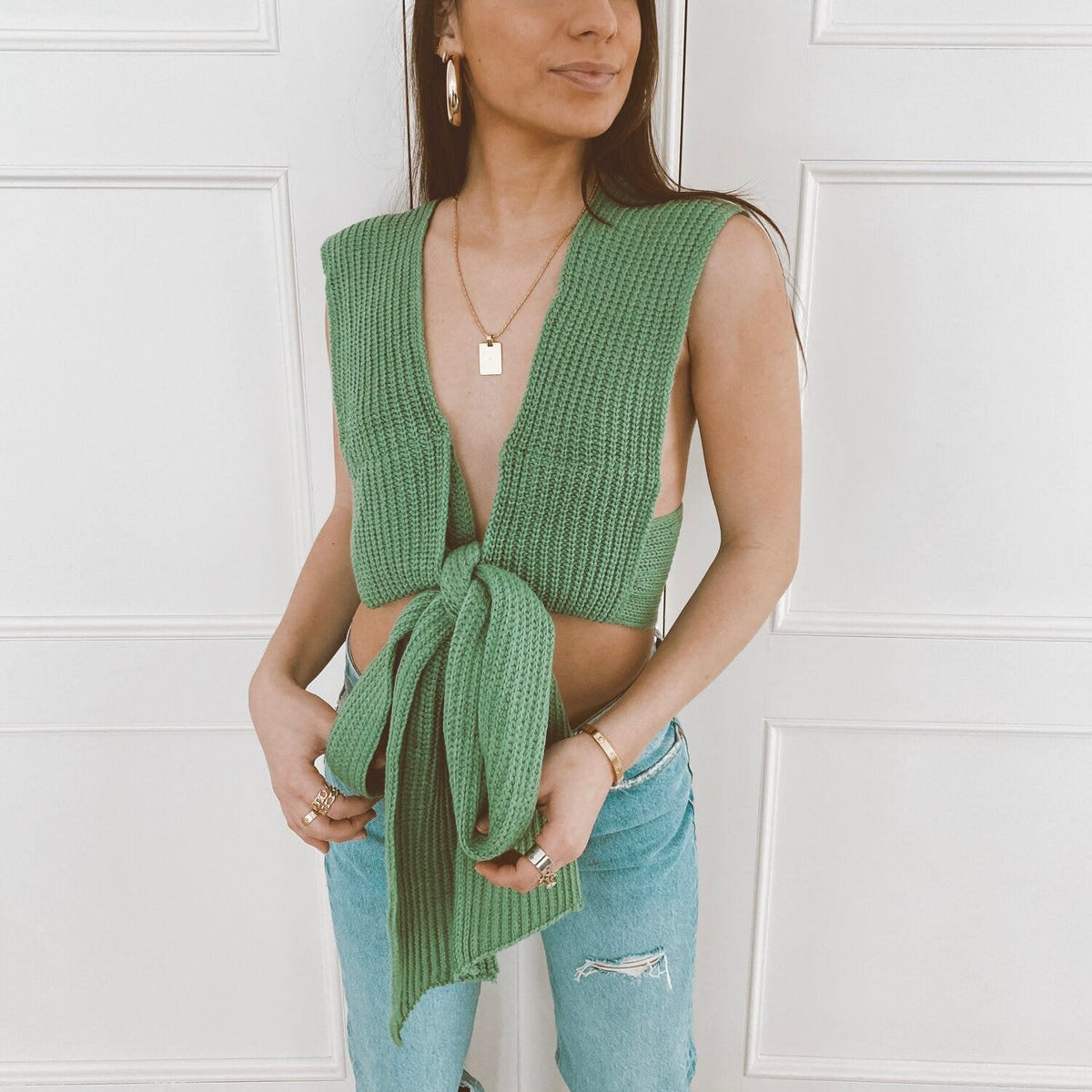 Rosalie Green Top - FINAL SALE