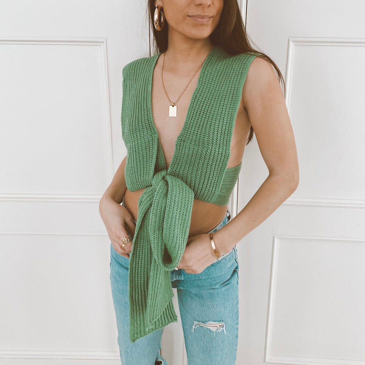 Rosalie Green Top - FINAL SALE