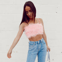 Flamingo Pink Fluff Top - FINAL SALE