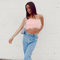 Flamingo Pink Fluff Top - FINAL SALE