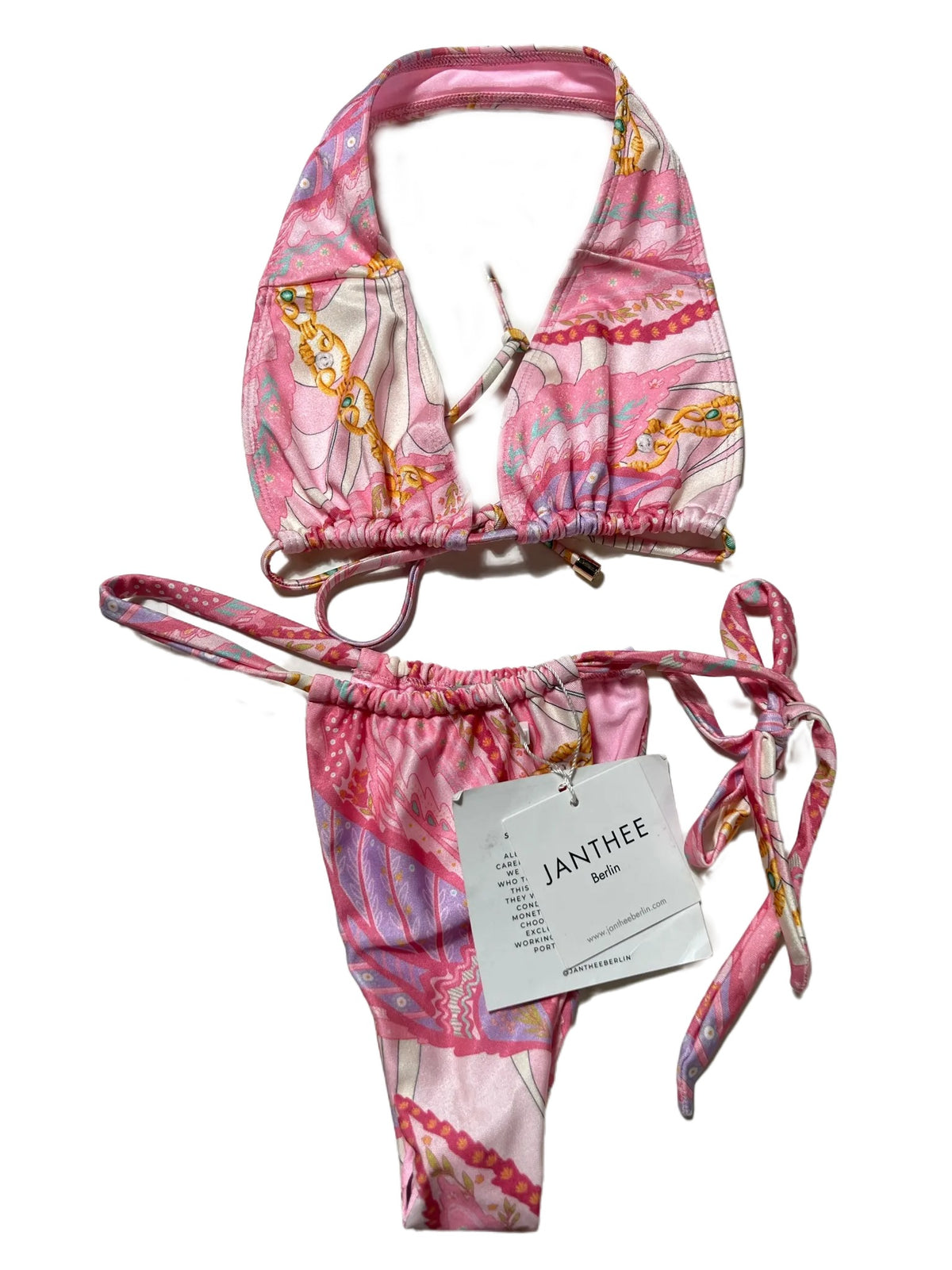 Janthee- Pink Halter Bikini - NEW WITH TAGS