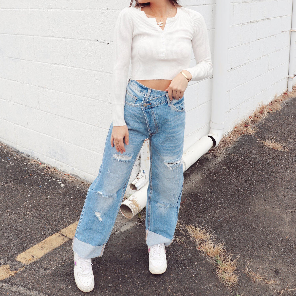 Olivia Asymmetrical Jeans - FINAL SALE