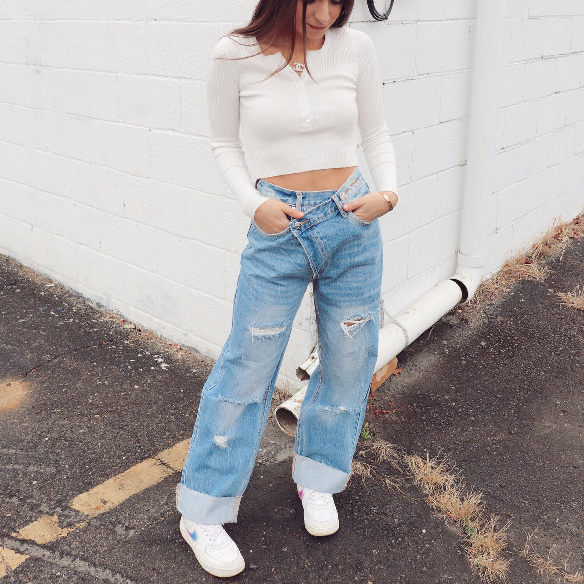 Olivia Asymmetrical Jeans - FINAL SALE