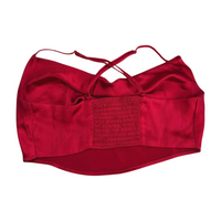 Red Satin Cropped Tank