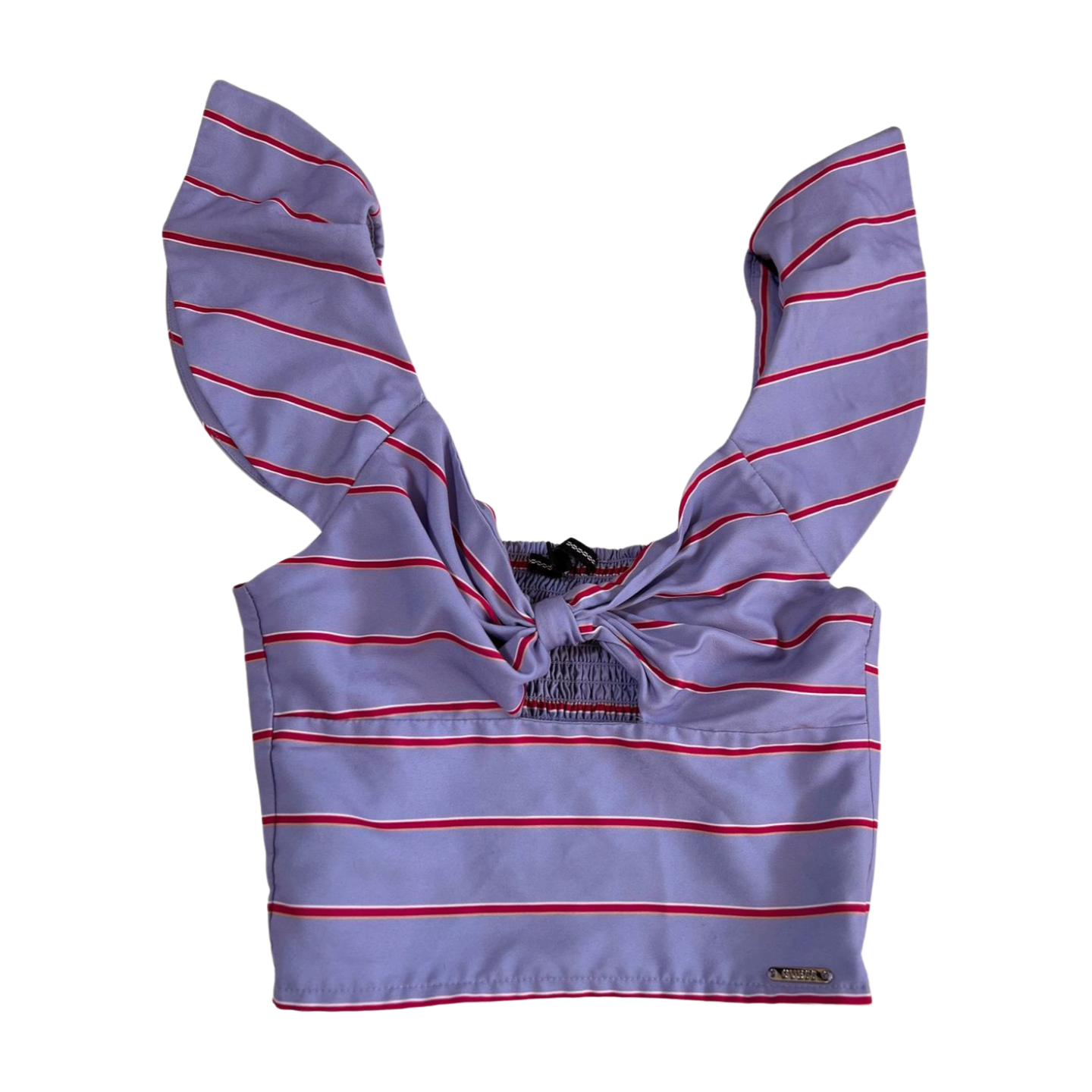 Guess Purple Striped Crop Top DETOURE