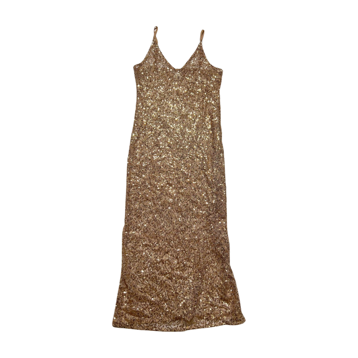 H&M- Gold Sequin Maxi Dress