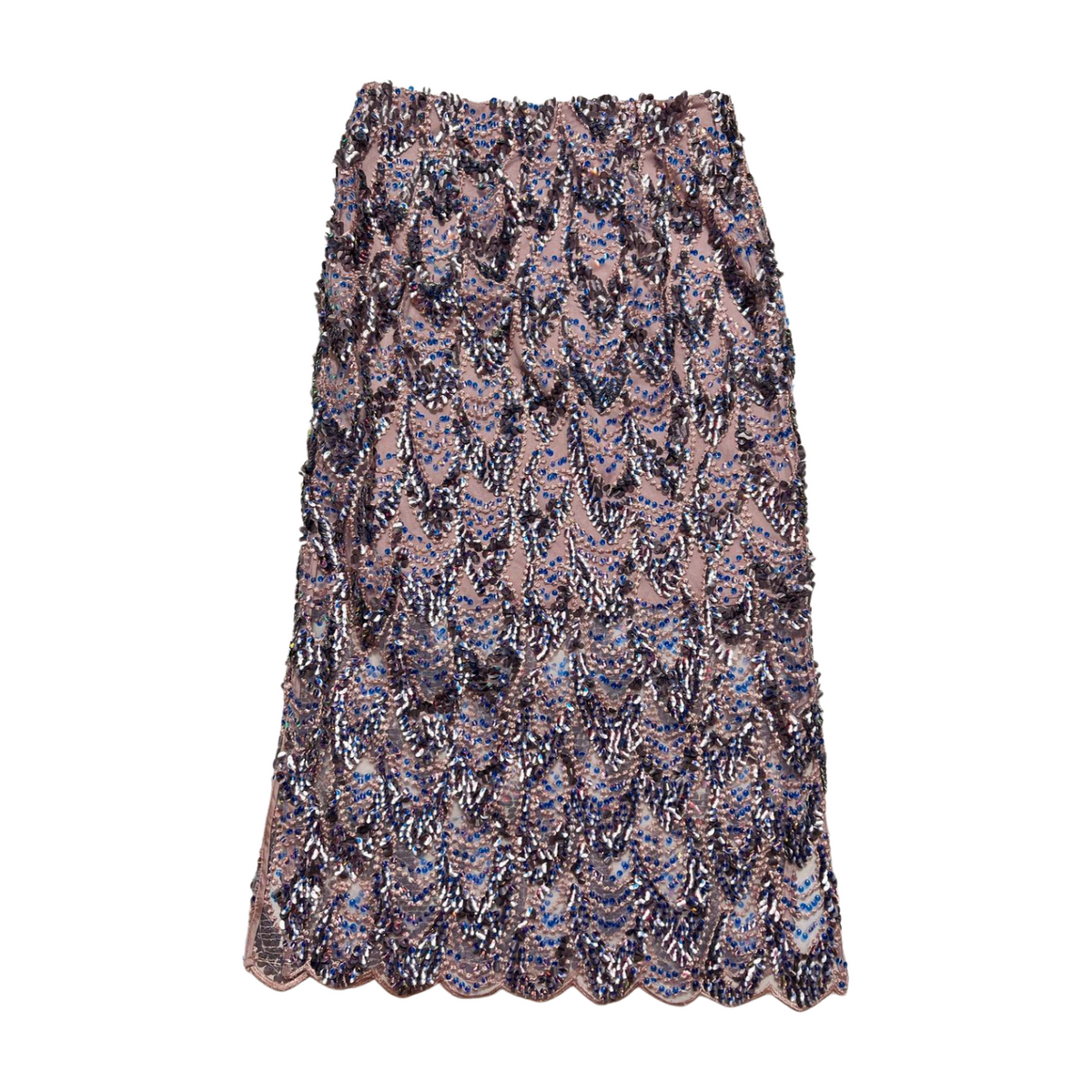 Zara- Purple Sequin Midi Skirt