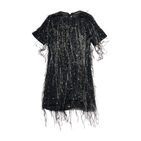 Nasty Gal- Black Beaded "Shift" Mini Dress NEW WITH TAGS!