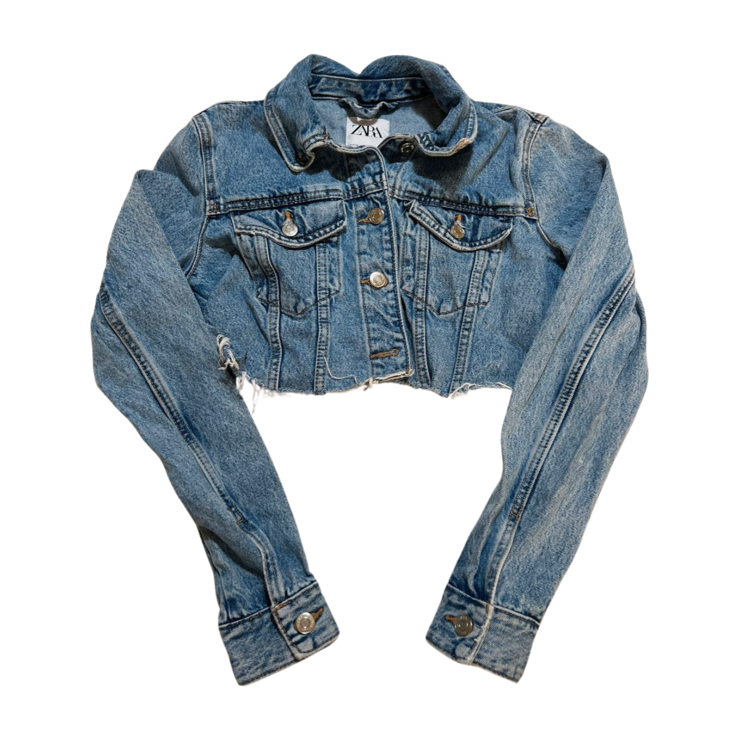 ZARA popular DENIM CROPPED JACKET