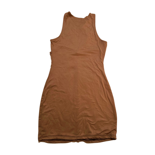 One By One- Brown Cut Out Mini Dress