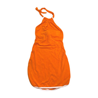Urban Outfitters- Orange Terrycloth Halter Mini Dress