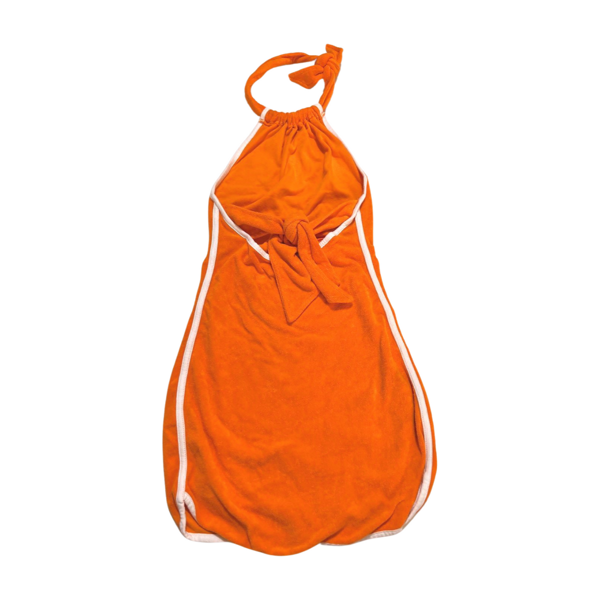Urban Outfitters- Orange Terrycloth Halter Mini Dress