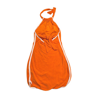 Urban Outfitters- Orange Terrycloth Halter Mini Dress