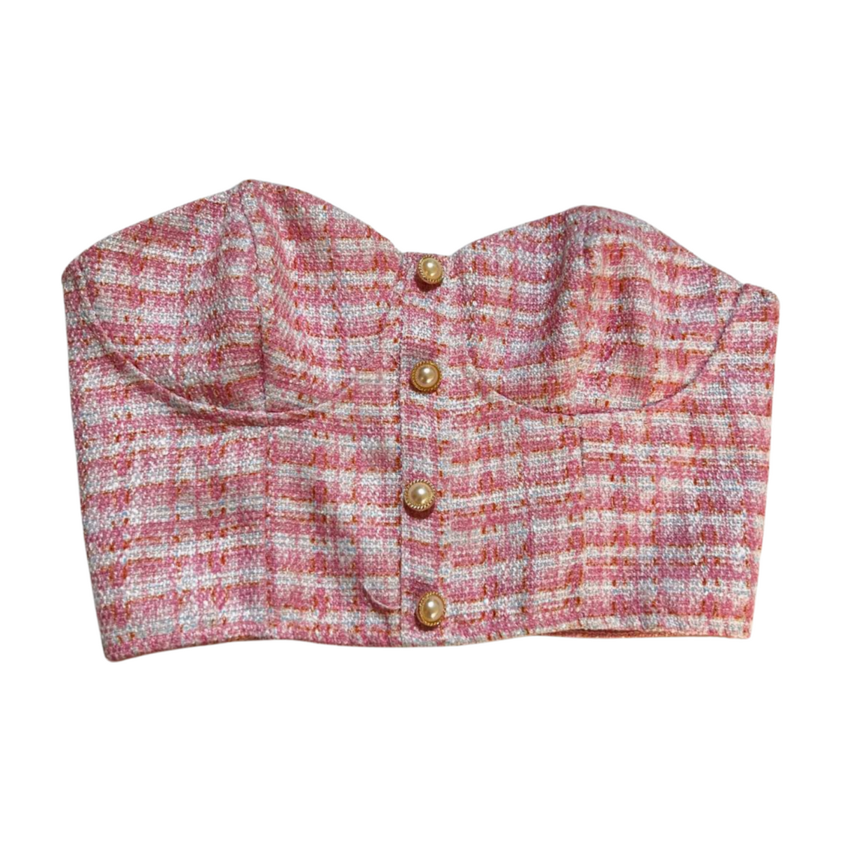 Cider- Pink Cropped Corset Top