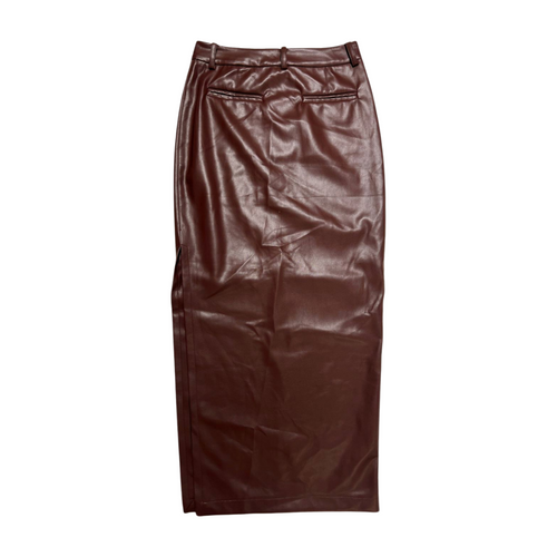 OW Collection- Brown Leather "Amara" Skirt NEW WITH TAGS!
